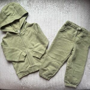 Carter's Olive Green Hoodie and Jogger Set
